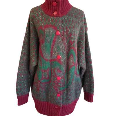  “Bazaar” Cardigan- multi coloured -Womens  Size M Pattern 
