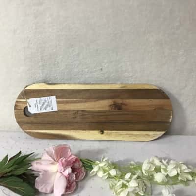100% Acacia Wood Long Wooden Cutting Board (new)