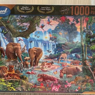 NEW still in packaging 1000 piece puzzle JUNGLE RIVER SCENE 