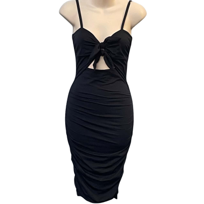 Kookai Womens Size 8 Bodycon/Mini/Shoestring Strap Dress Black