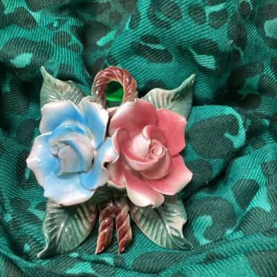 Vintage Capodimonte Roses