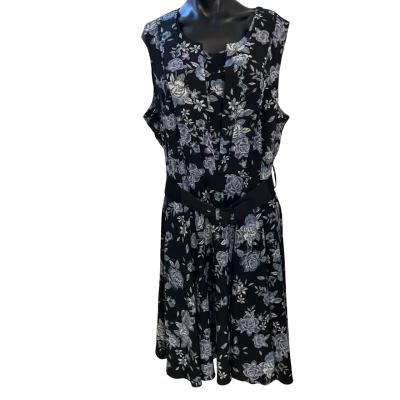 City Chic Womens  Size XL Cocktail Dress Black  / Blue / Floral 