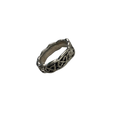 Sterling Silver Celtic Knot Band Ring 
