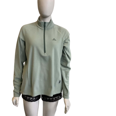 Macpac Women's Size 14 1/4 Zip Fleece Jumper Green 