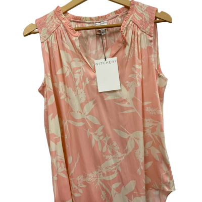 Witchery Womens Size 8 Short Sleeve Top Pink  