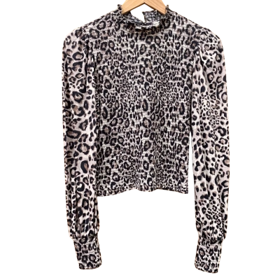 Witchery Leopard Print Shirred Top Size XXS 