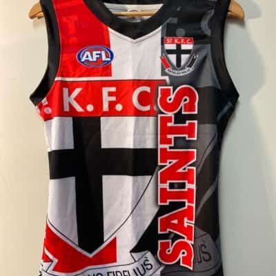 AFL Mens  Size 14 Jersey Black  / Blue / White 