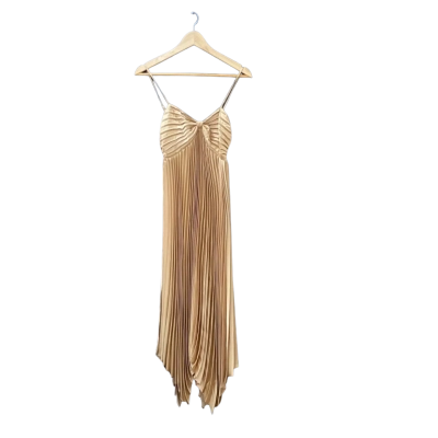 Petal + Pup Size 8 Pleated Dress Gold BNWT