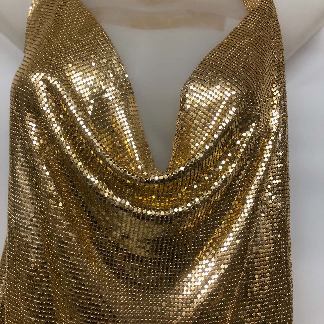 gold glomesh dress Gold Hemming Cross Front Dress main image 0