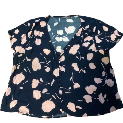 Mister Zimi top  Size 14 Navy Blue / Pink  