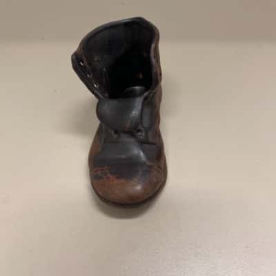 Vintage Antique Miniature Metal Workmans or Military Work Boot