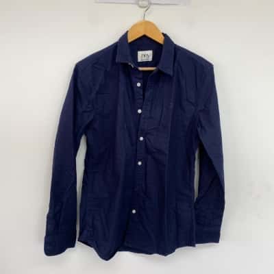 Zara Navy Blue Long Sleeve SHirt  Size L