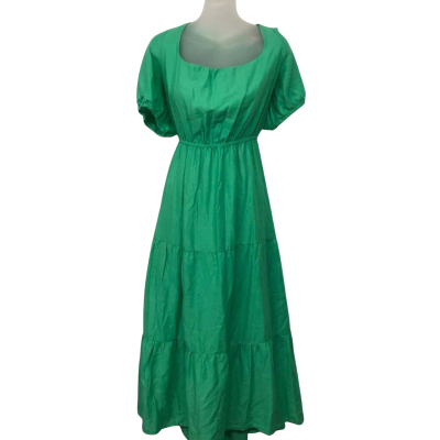 Tokito Womens Casual Dress / Maxi Dress / Short Sleeve Dress  Green 