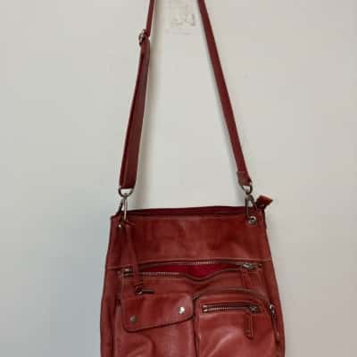 Fossil Leather Womens Shoulder Bag Pink  