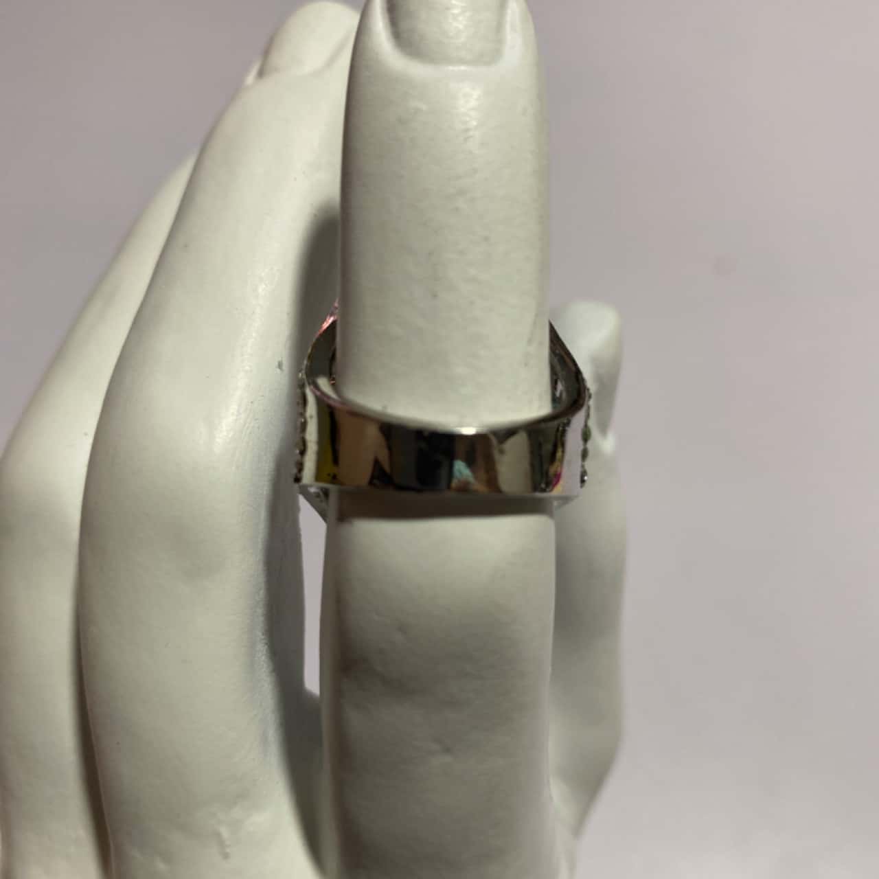 Womens Rings Silver /Clear Rhinestone (s)