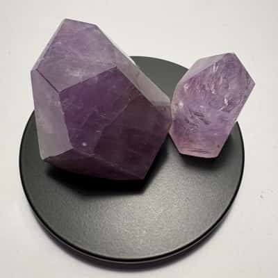 Two pieces raw Amethyst Crystals 