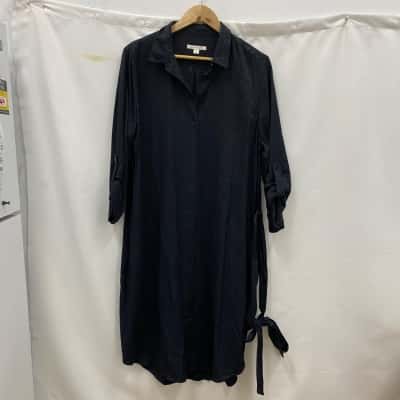 Trenery Women's Size 16 Shirt Dress Black  