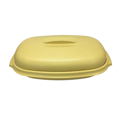 Vintage Tupperware 4 Piece Microwave Steamer With Lid In Harvest Gold