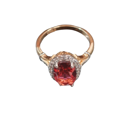  Womens Ring s925 Red Stone PreOwned 