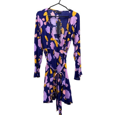Mister Zimi Purple Patterned Long Sleeve Dress *New*