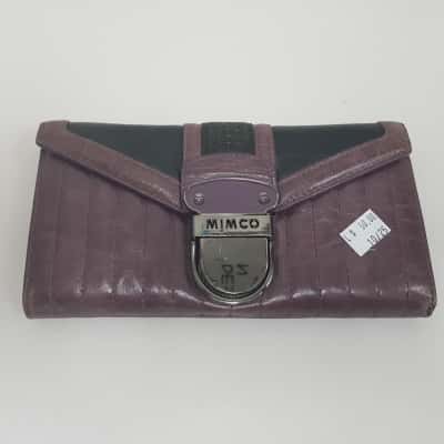 Mimco Womens Clutch Black  / Purple 