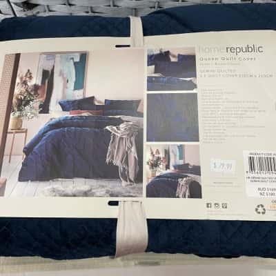 Home Republic Blue Queen Quilt Cover