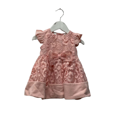 Dymples Lace Bow  Size 00/9 Mths Dress Light Pink  