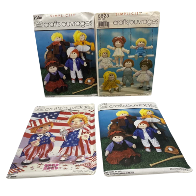 Vintage Cabbage Patch Bundle of 4 Craft Pattern Paper