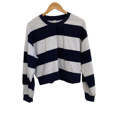 Lululemon Womens  Size 8 Jumper Navy Blue / Off White / Striped 