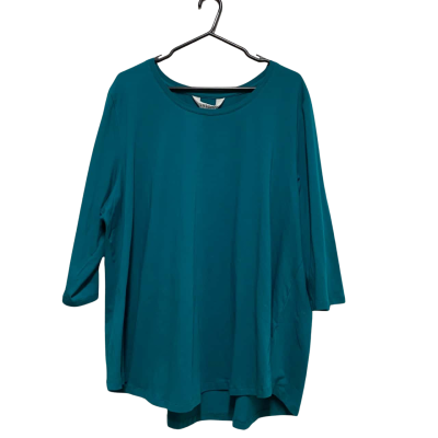 Taking Shape Womens  Size 22 3/4 Sleeve Top Green 