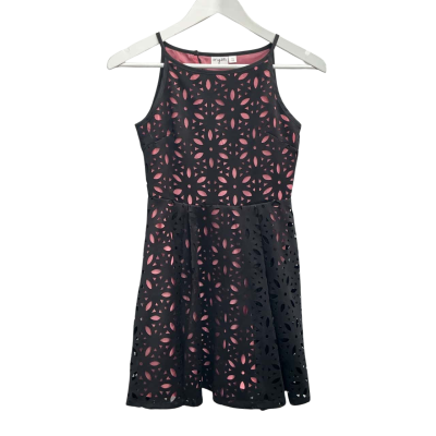 Origami Black cutout dress with pink lining Kids Size 12 Dresses & Skirts Black  / Pink  