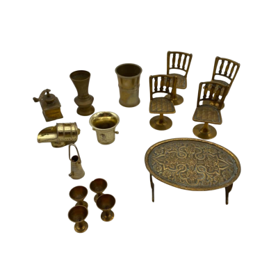Vintage Brass Dollhouse Miniature Collection