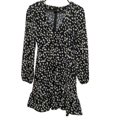 Ally Fashion Women's Long Sleeve Black & White Dress Size 8