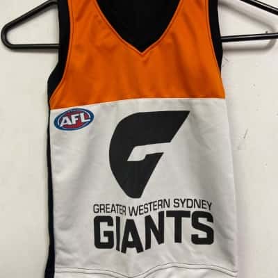 AFL Kids  Size M Sport Top Black  / Orange / White 