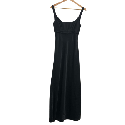 SKIVA Womens  Size 10 Maxi Dress Black  