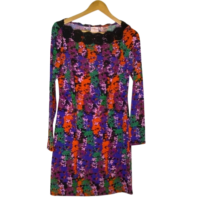 Leona Edmiston Womens  Size 10 Long Sleeve Dress Floral / Multicoloured 