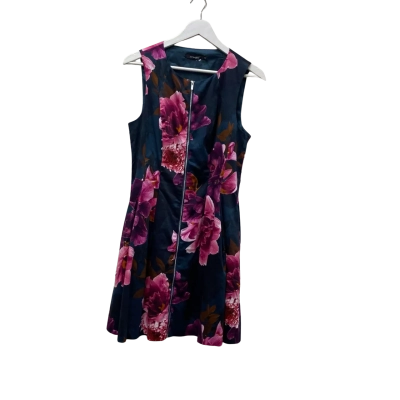 Portmans Womens  Size 12 Floral Party sleeveless Dress Blue / Floral / Navy Blue / Pink  
