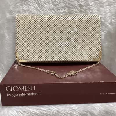 Vintage Glomesh Womens Evening Clutch in Ivory 