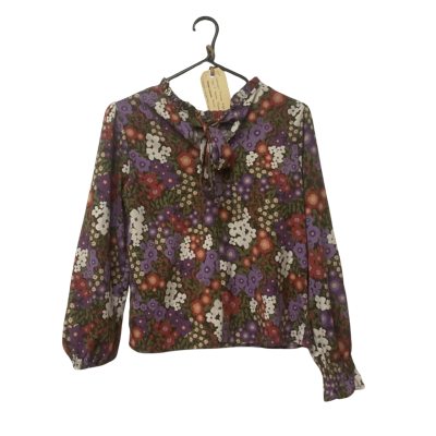 Womens Princess Highway Size 8 Retro Flower Blouse - multicolour
