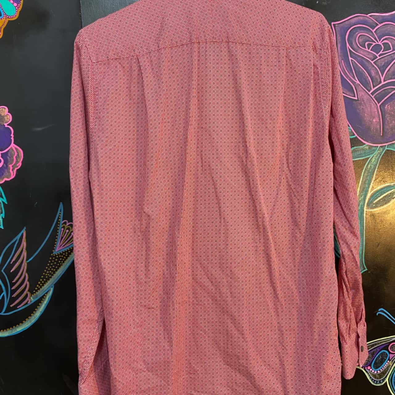 Ted Baker Kids Size 16 Long Sleeve Shirt Pattern / Red / White