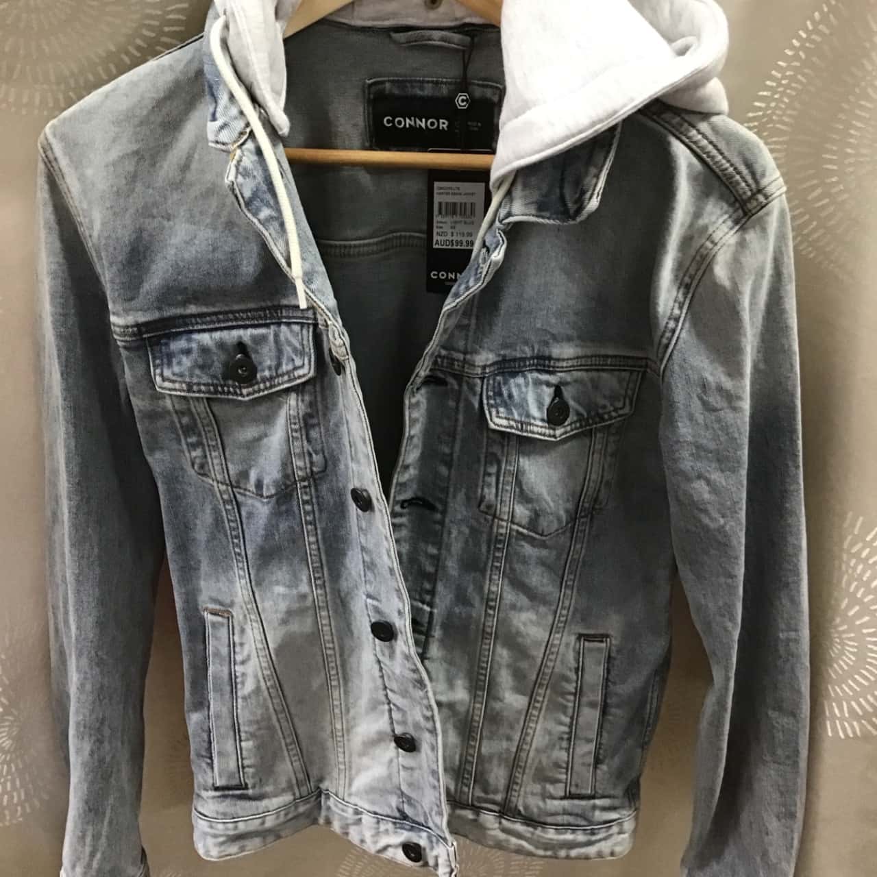 Connor, Mens, Size, XS,Hood, Jacket, Blue, / ,White