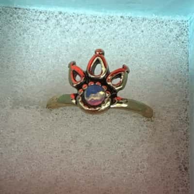  Women's Gold Tone Tiara- Style Ring 
