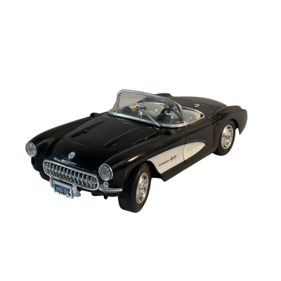 Bburago 1957 Chevrolet Corvette Convertible in Black 