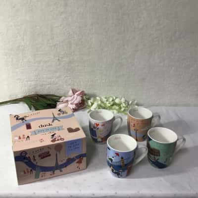 Dusk Set of 4 City To City New Bone China Mugs (boxed)