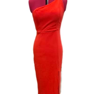 HELLO MOLLY Womens  Size 12 Midi Dress Orange 