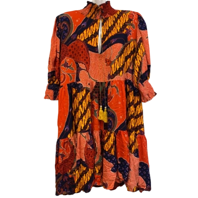 Natasha Gan Womens  Size 14 Midi Dress Orange 