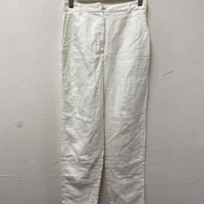 Kookai Women's Size 34 High Waisted Pants White 