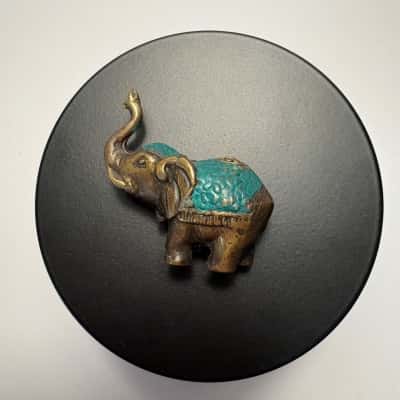 Miniature Lucky Brass Elephant Figurine 