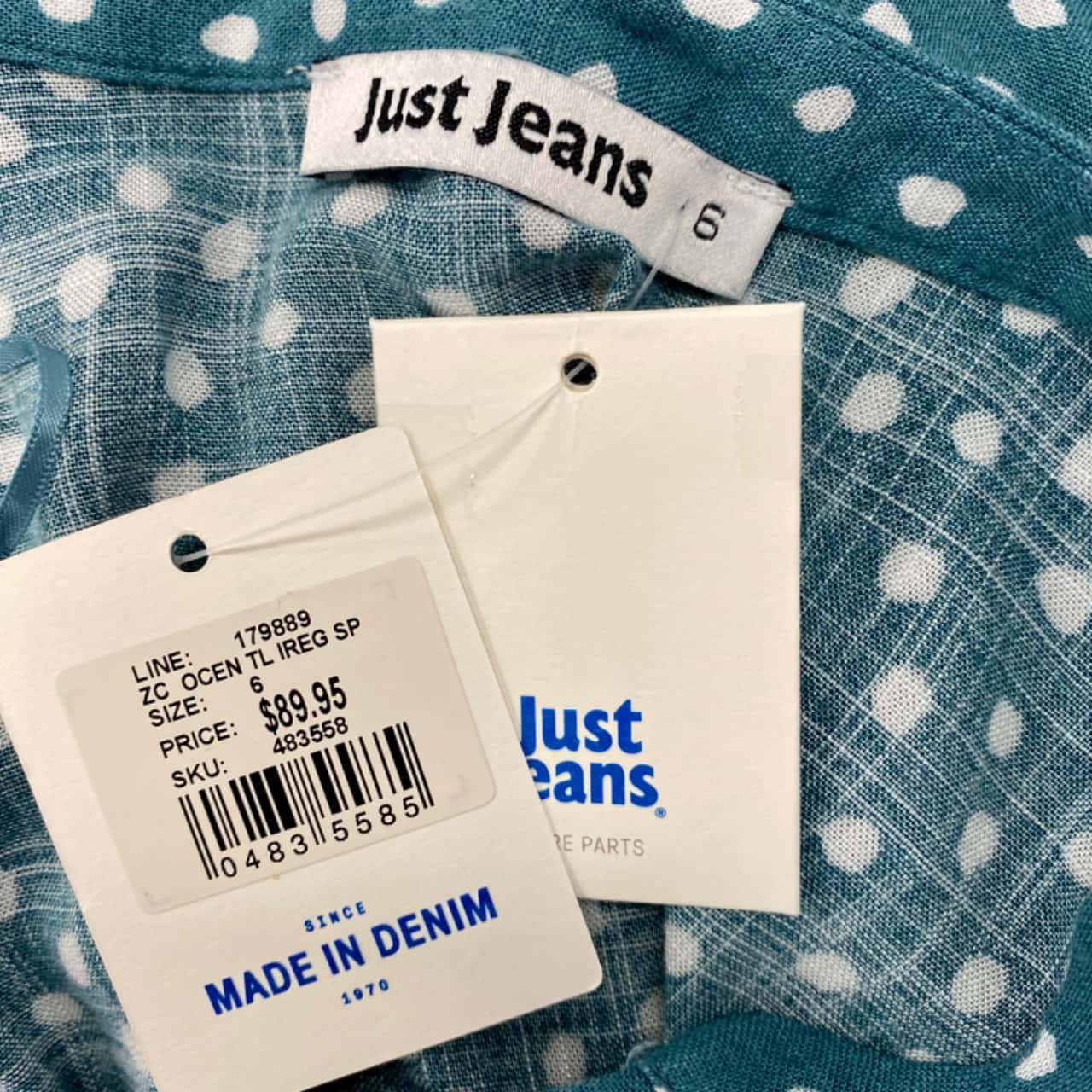 Just Jeans Womens Size 6 Short Sleeve 