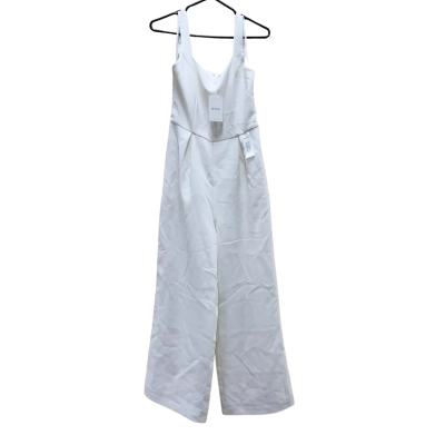 Review White Sleeveless Jumpsuit Size 10 *New*
